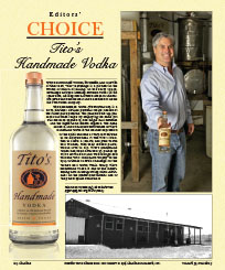 Editors Choice - Tito's Handmade Vodka